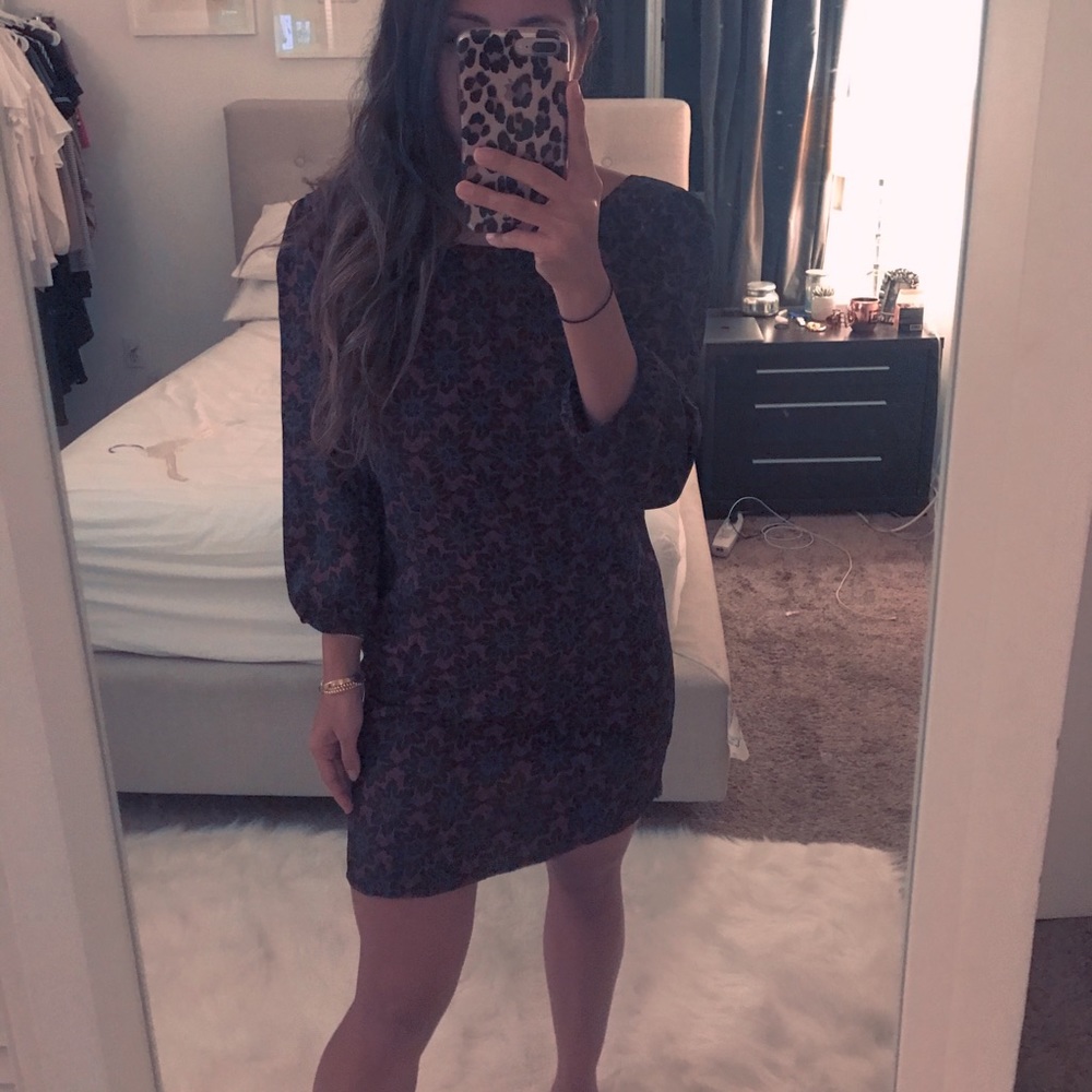 Floral print shift dress